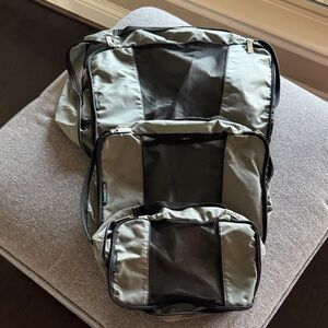Versatile Black and Gray Travel Bag Set